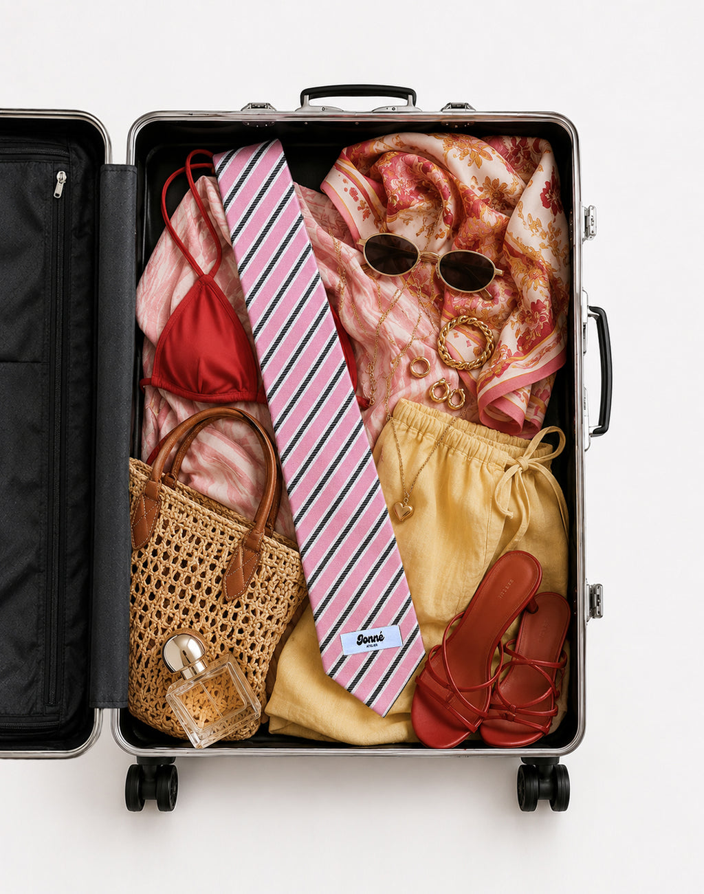 JONNÉ STROPDAS - PINK & GREY STRIPED | SUMMER DROP