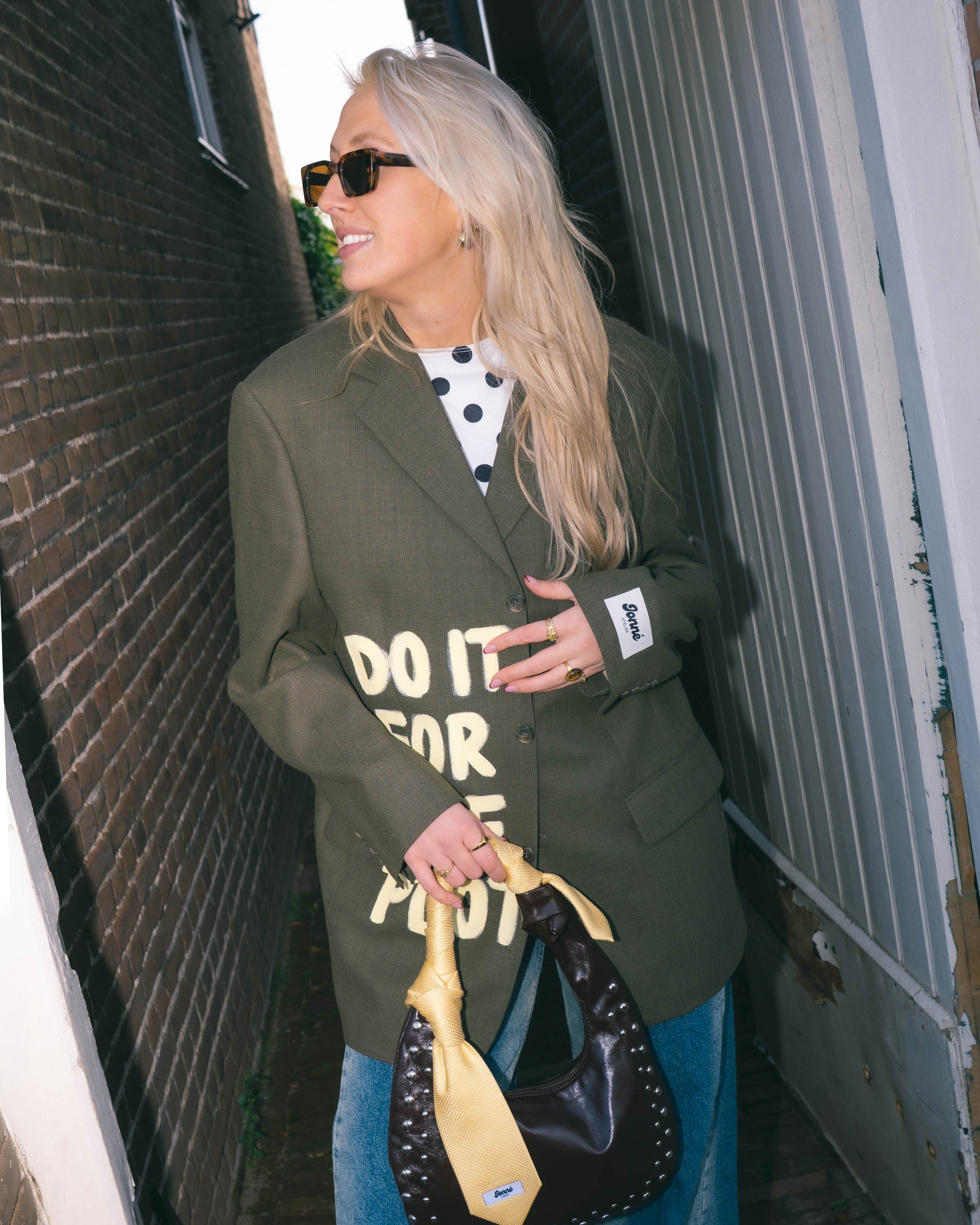 JONNÉ BLAZER - KHAKI GREEN