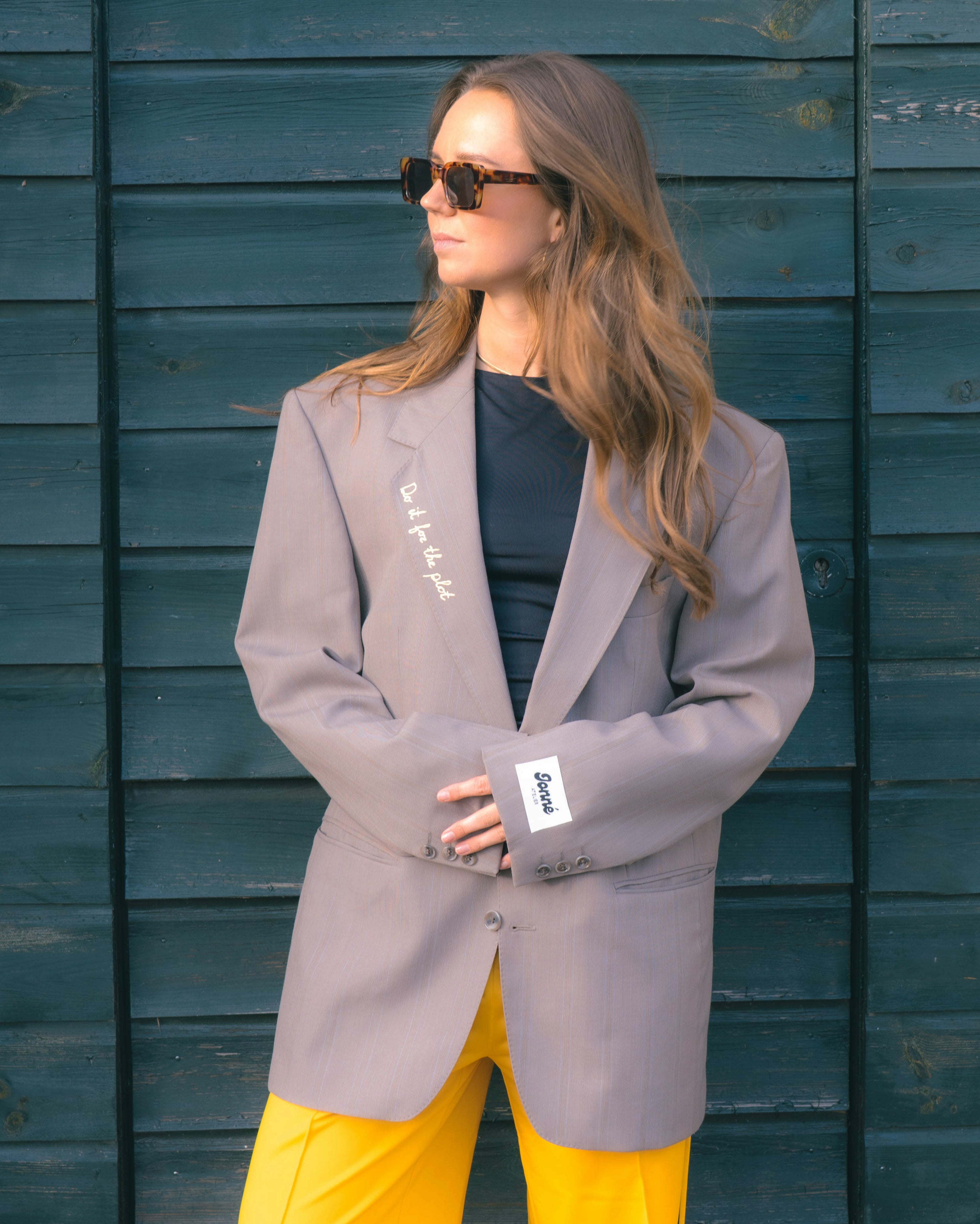 JONNÉ BLAZER - LIGHT GREY