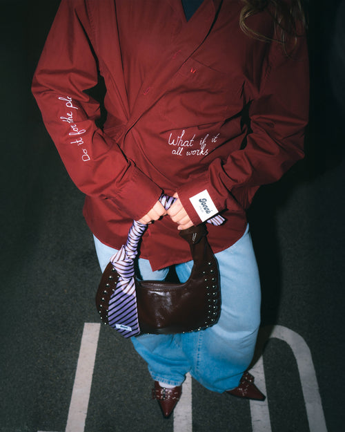 JONNÉ BLOUSE - BURGUNDY RED