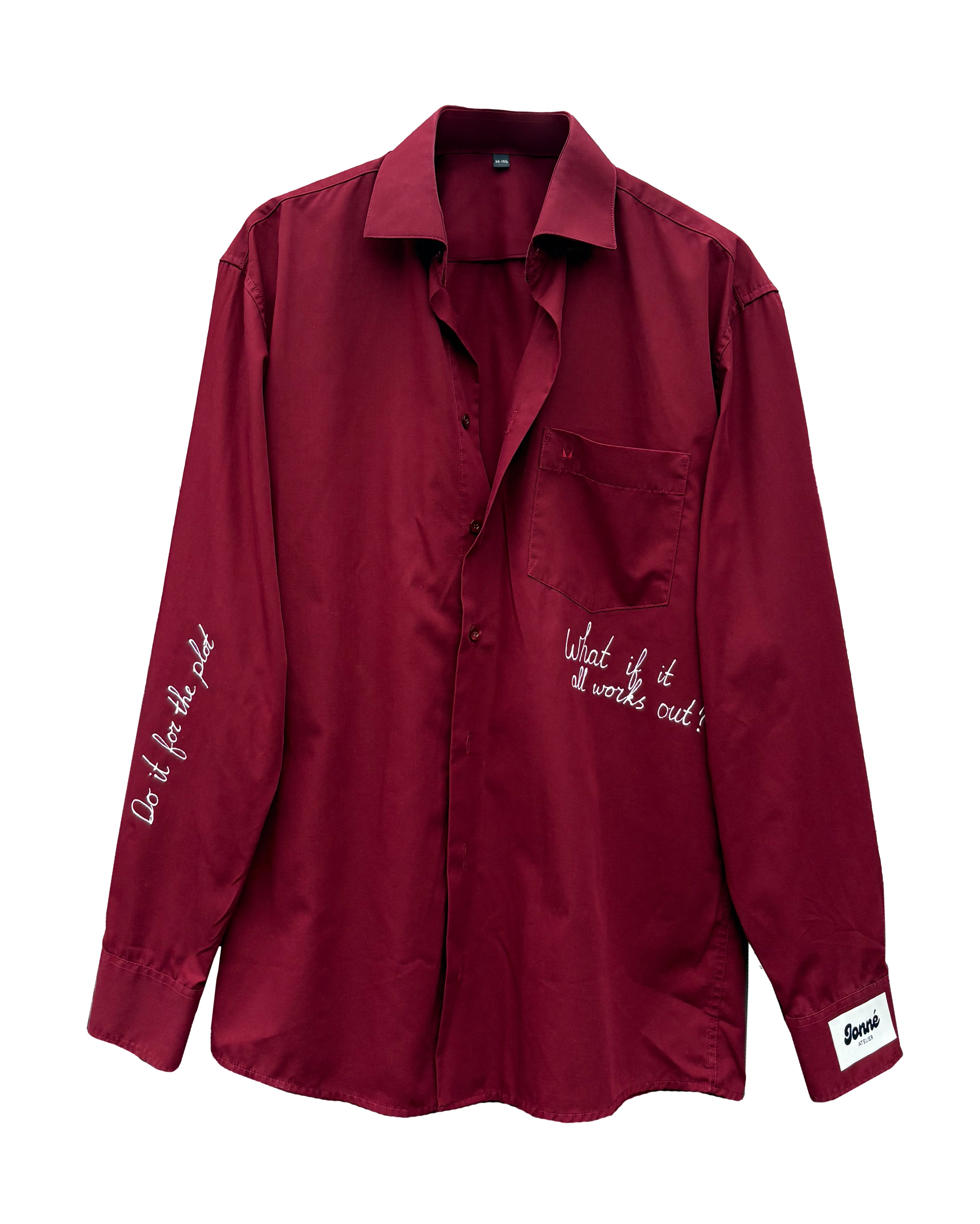 JONNÉ BLOUSE - BURGUNDY RED