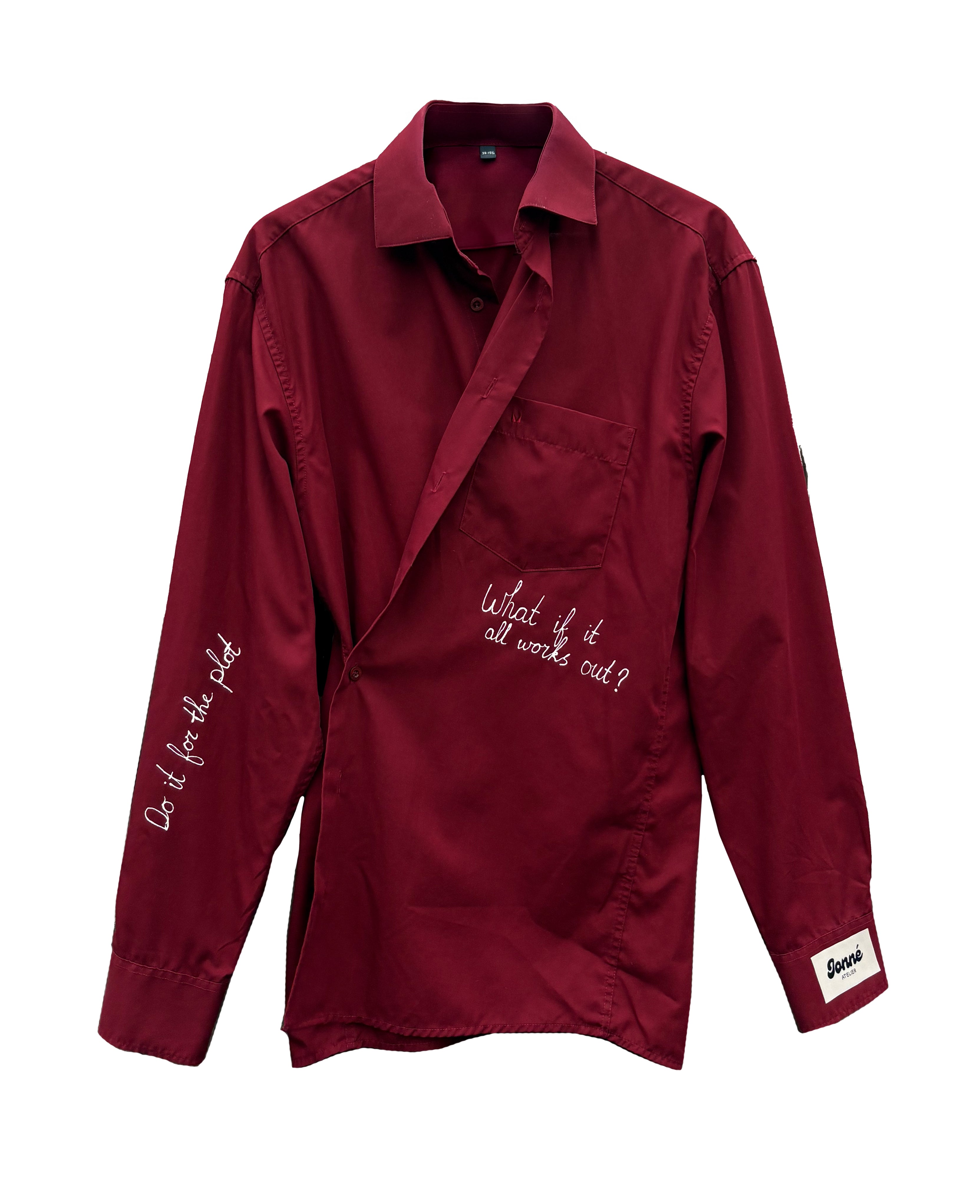 JONNÉ BLOUSE - BURGUNDY RED