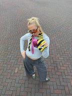 JONNÉ STROPDAS - LIME GREEN & BLACK STRIPED