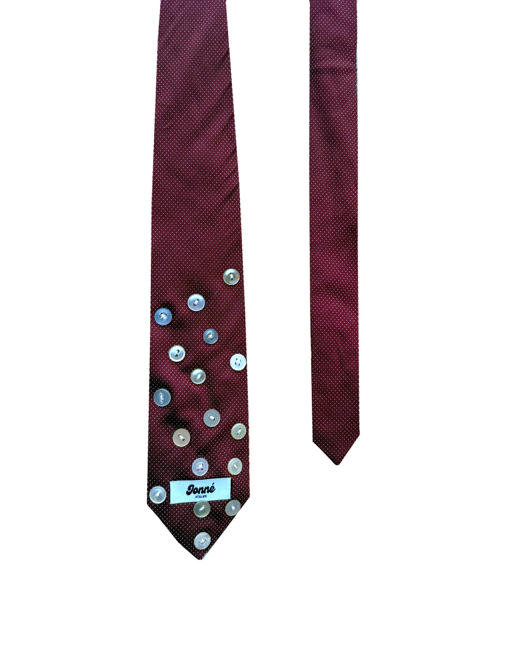 JONNÉ STROPDAS - BURGUNDY MET KNOOPJES