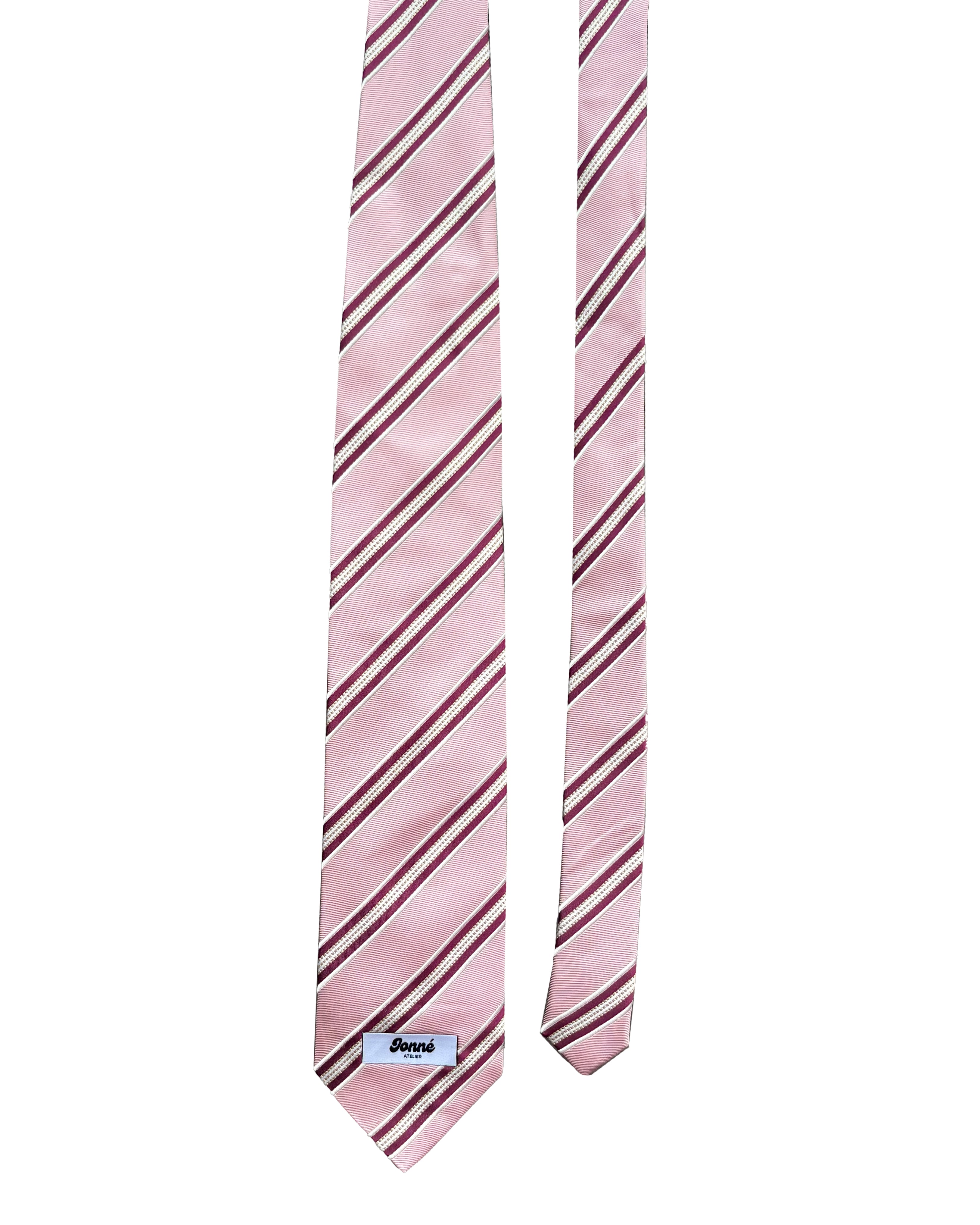 JONNÉ STROPDAS - PINK & BURGUNDY STRIPED