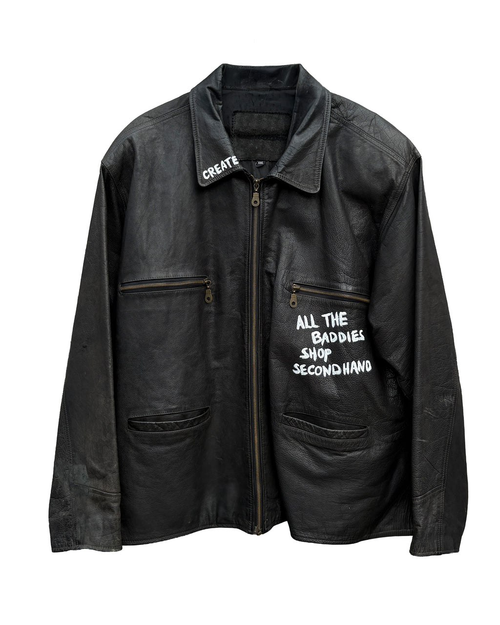 JONNÉ LEATHER JACKET - BLACK