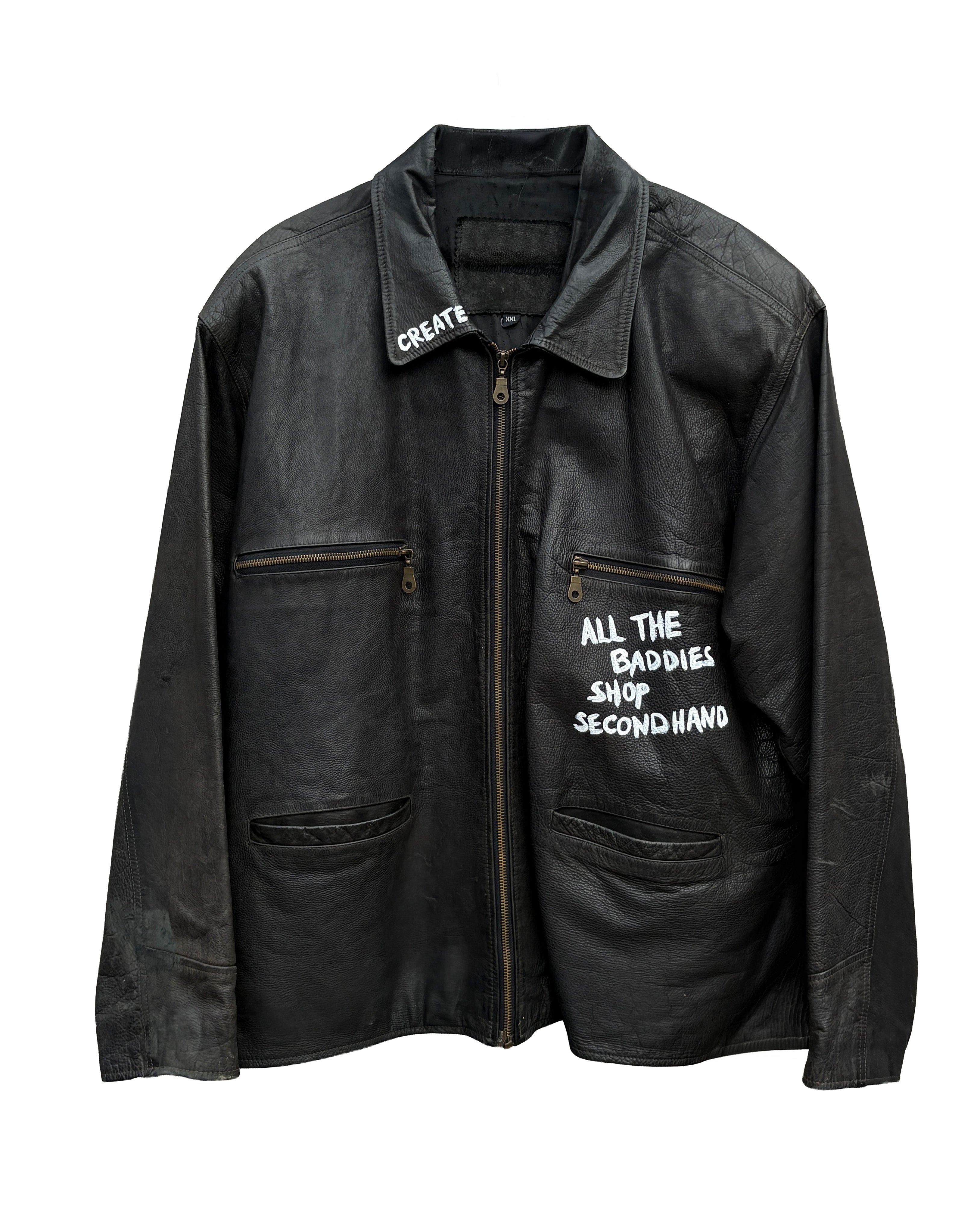 JONNÉ LEATHER JACKET - BLACK