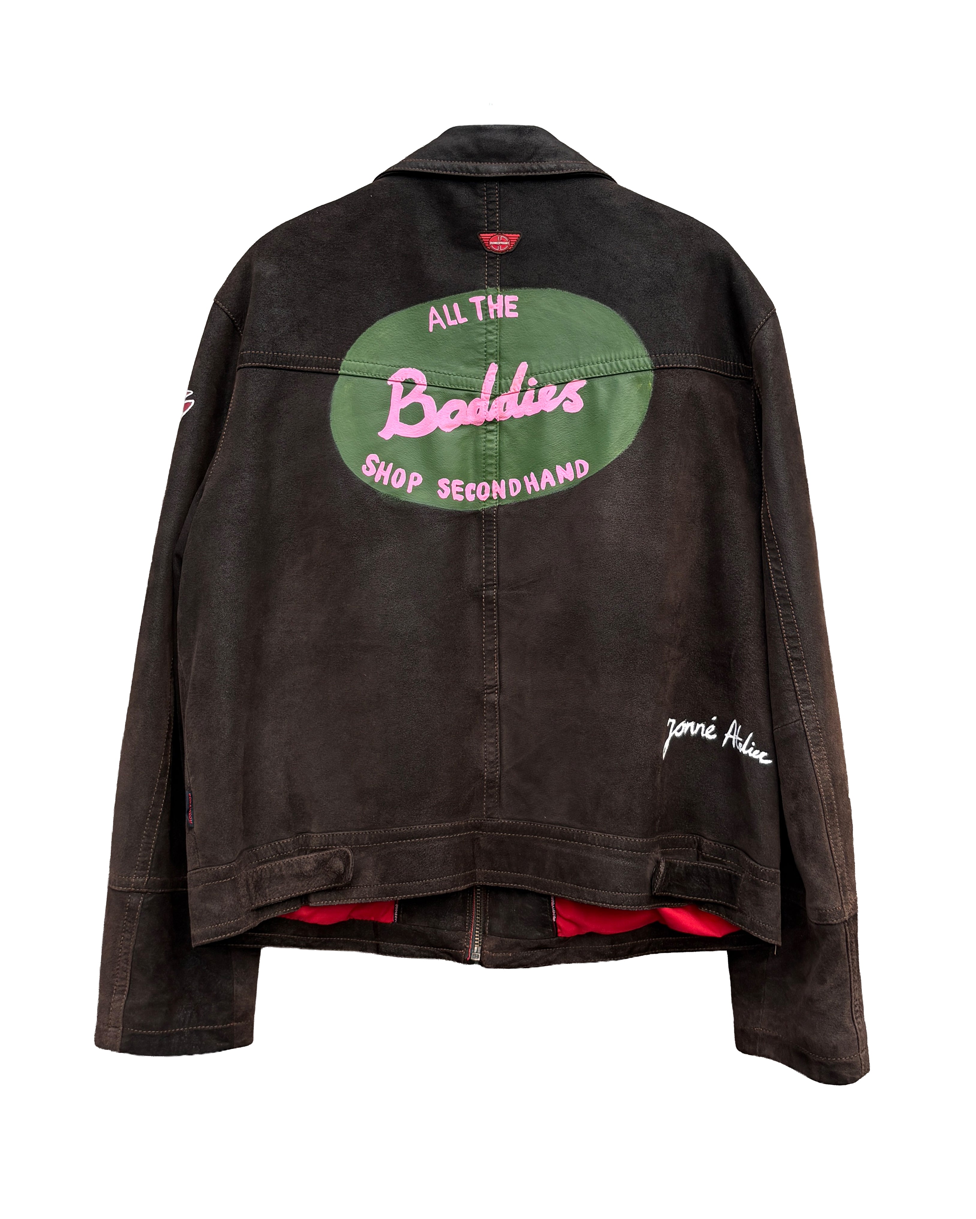 JONNÉ LEATHER JACKET - BROWN