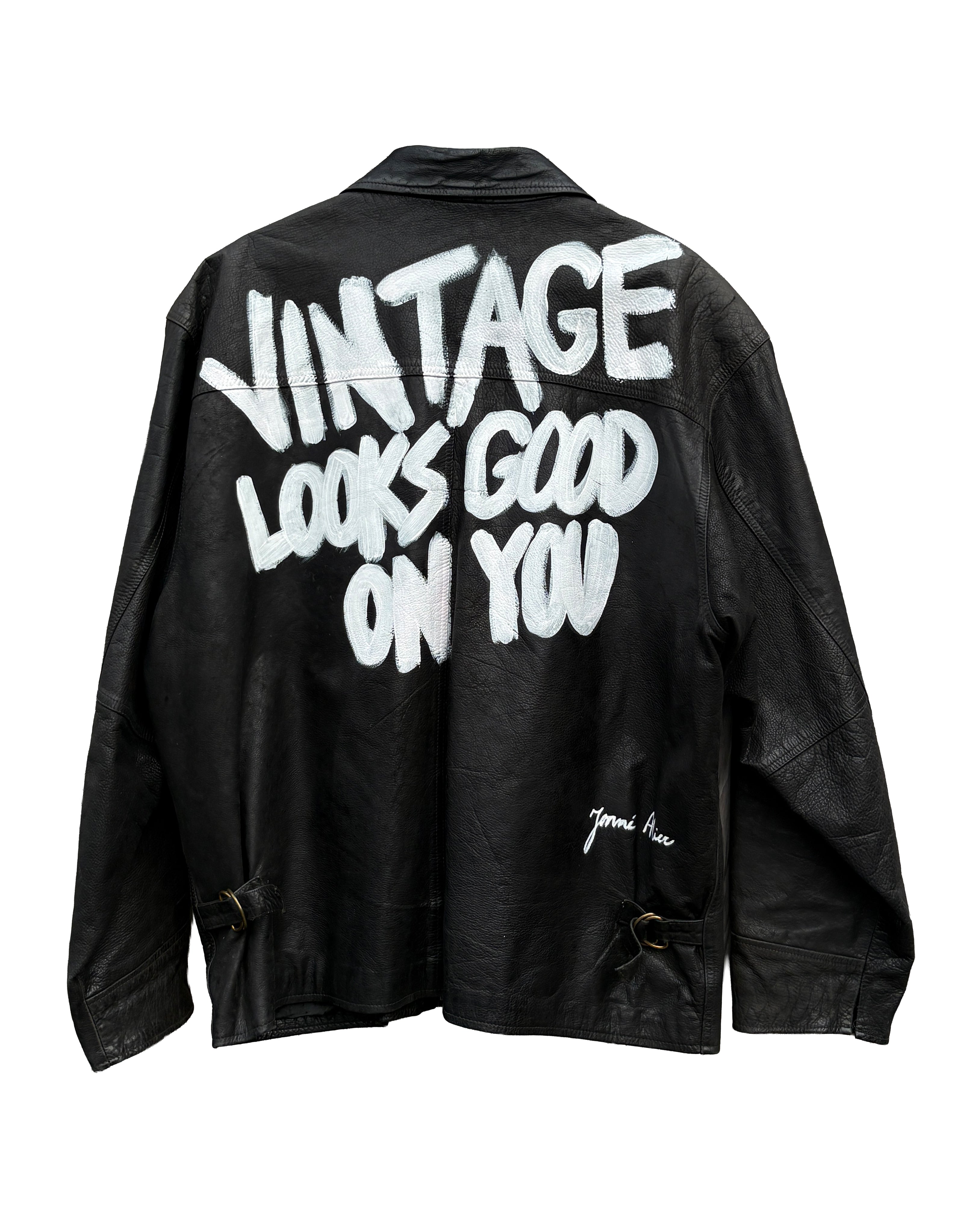 JONNÉ LEATHER JACKET - BLACK
