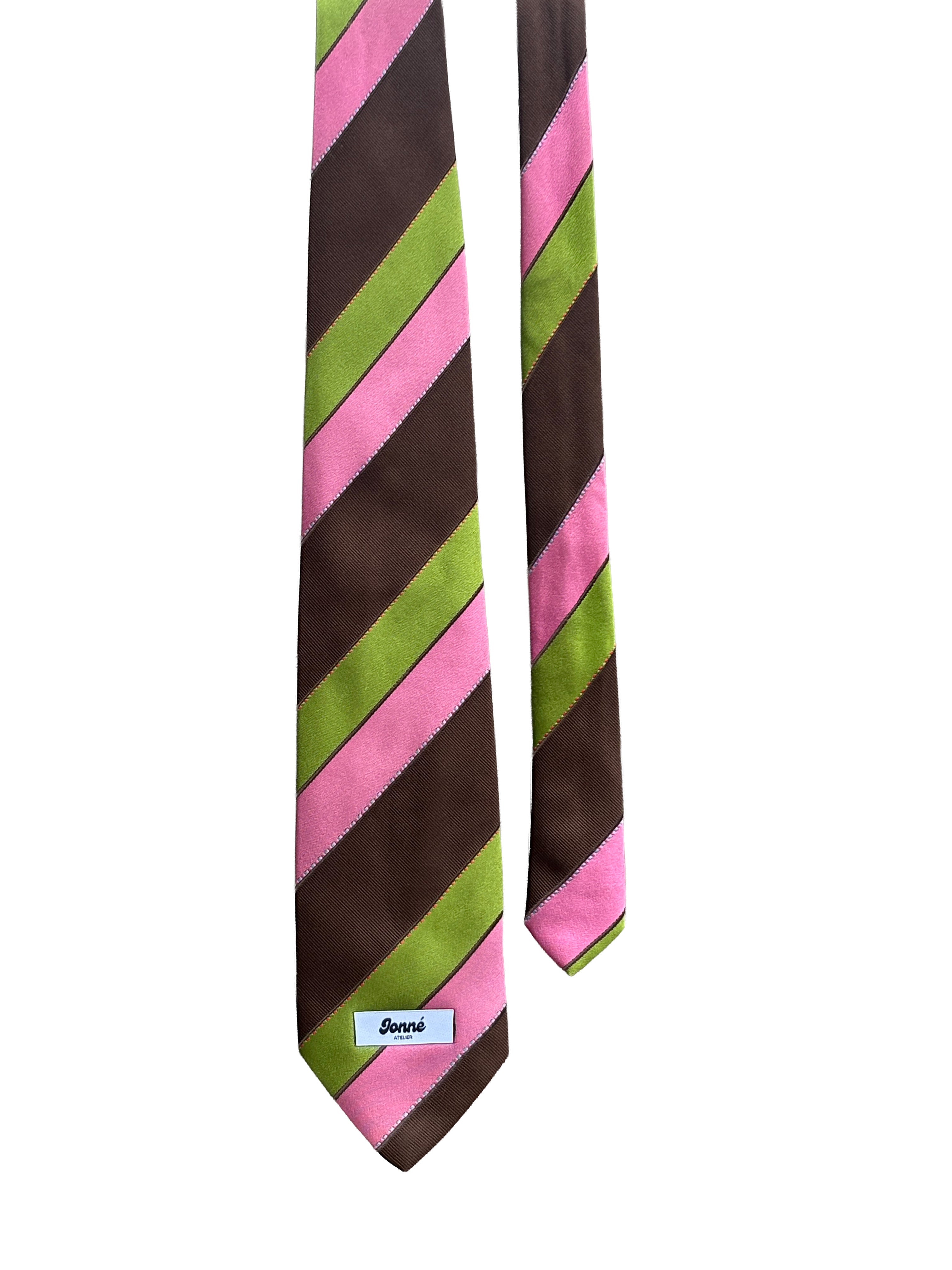 JONNÉ STROPDAS - PISTACHIO PINK STRIPED