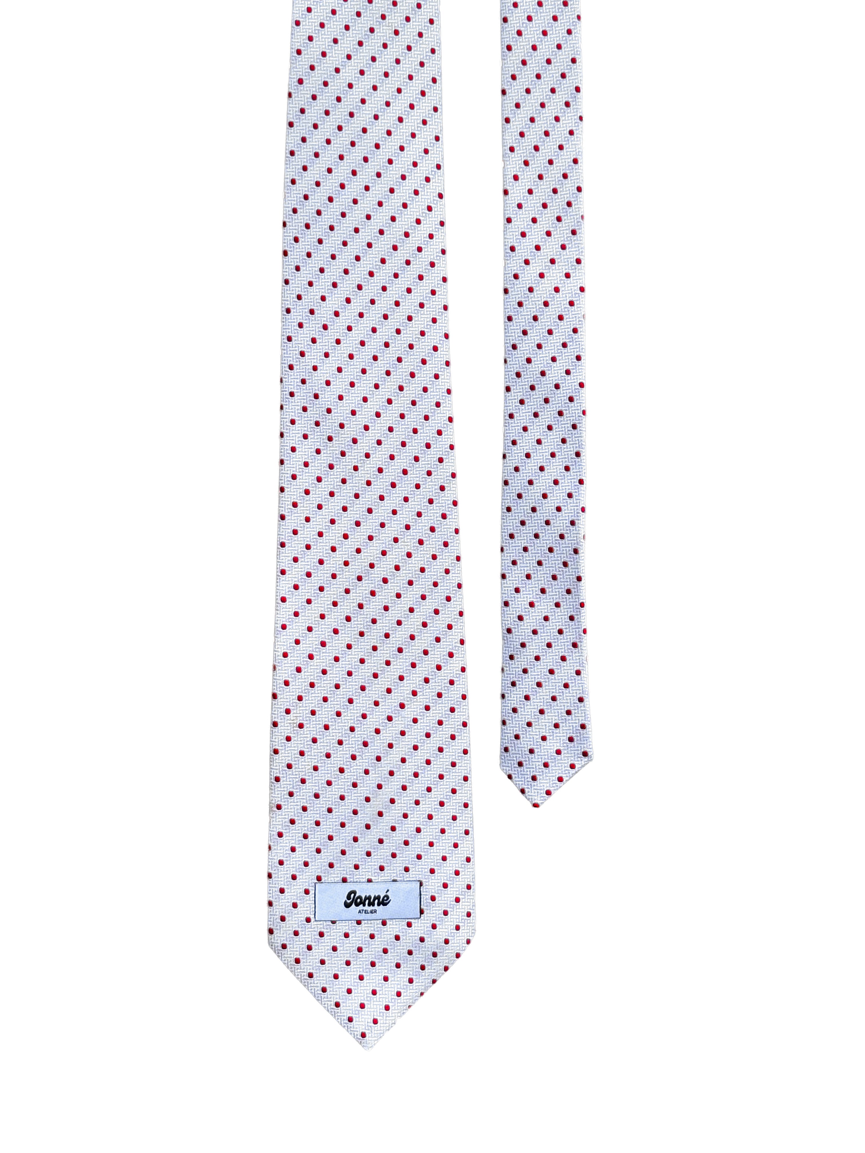 JONNÉ STROPDAS - WHITE & RED POLKA DOT